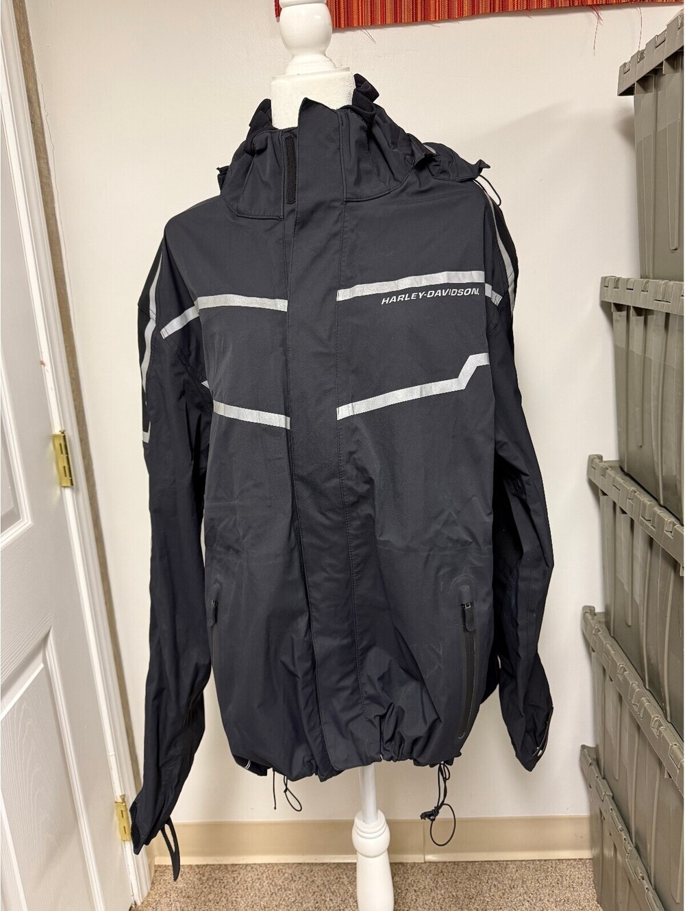Harley-Davidson FXRG Black Waterproof Motorcycle Jacket Size XL